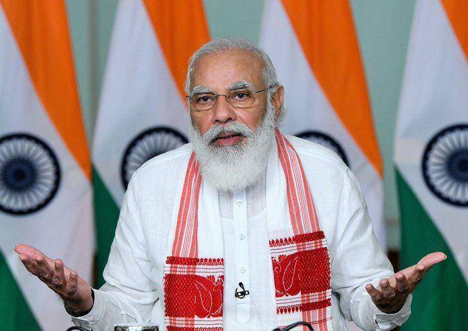 PM Modi telah menghubungi perdana menteri Kanada untuk yakikankan India bisa penuhi kebutuhan vaksin Kanada. Sumber:twitter.com/Himanta Biswa Sarma