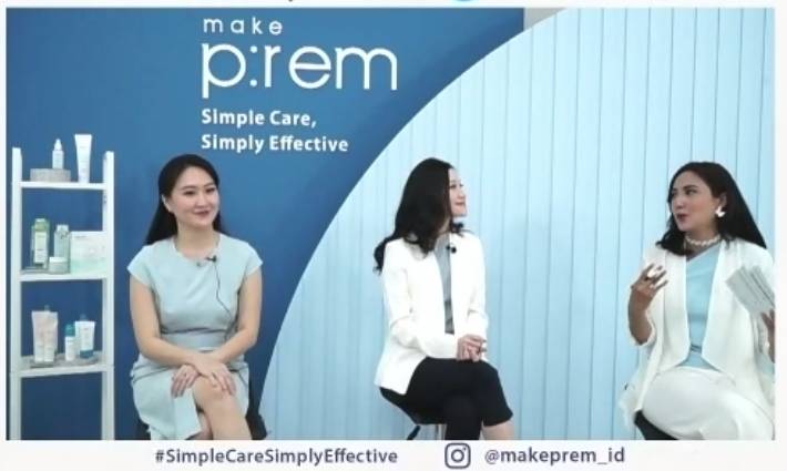 Virtual brand launching make p:rem. 16 Februari 2021. IDN Times/Klara Livia