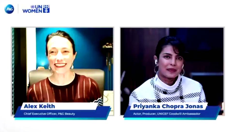 Priyanka Chopra dalam virtual #WeSeeEqual Summit P&G. 17 Februari 2021. IDN Times/Klara Livia