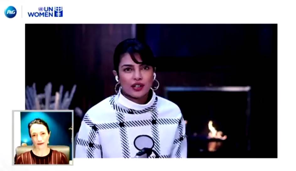 Priyanka Chopra dalam virtual #WeSeeEqual Summit P&G. 17 Februari 2021. IDN Times/Klara Livia