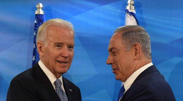 Pertemuan antara Joe Biden dengan Benjamin Netanyahu beberapa waktu lalu. (Twitter.com/rafsanchez)