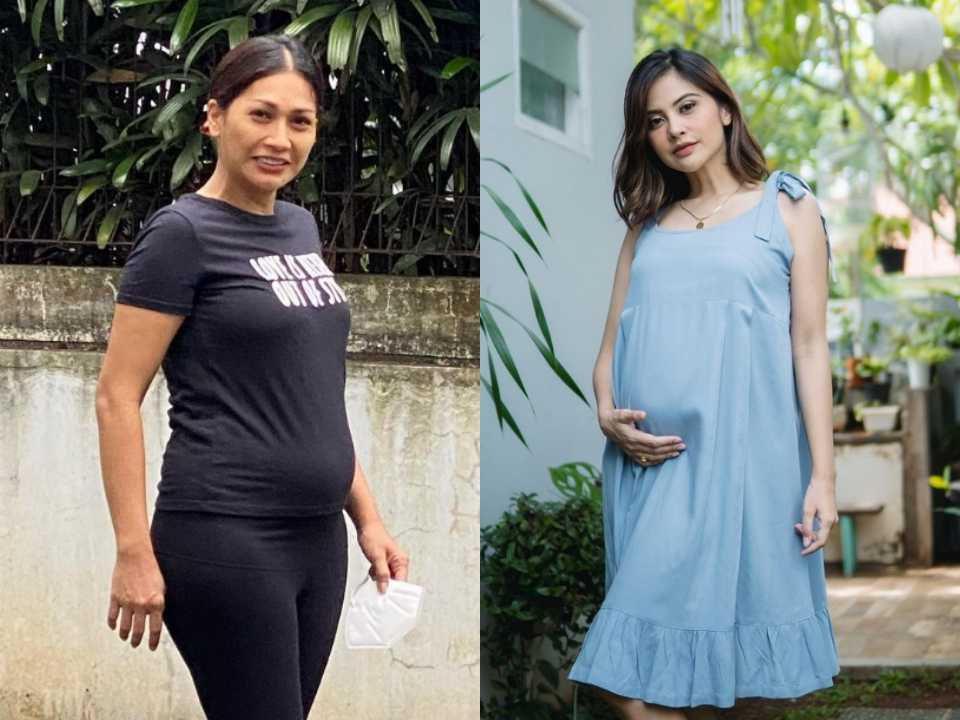Hamil di Usia Kepala Tiga, 10 Adu Gaya Tata Janeeta Vs Tiwi eks T2