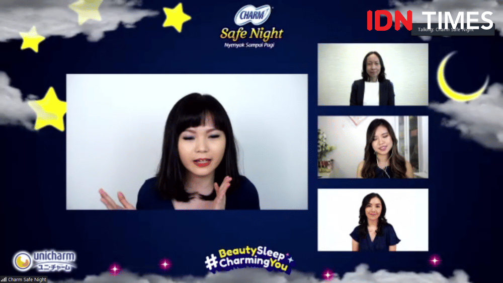 dr. Nessya Dwi Setyorini, Sp.DV, Dermatologist selaku narasumber dalam acara Charm Safe Night Online Talkshow: ‘Gak Takut Bocor, Tidur Lelap Untuk Kulit Wajah Cerah’. 19 Februari 2021. IDN Times/M. Tarmizi Murdianto