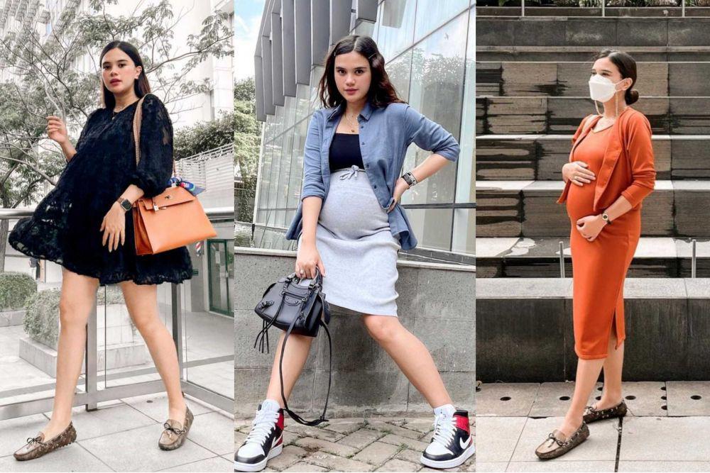 10 Ide Mix and Match Outfit untuk Bumil nan Stylish ala Audi Marissa
