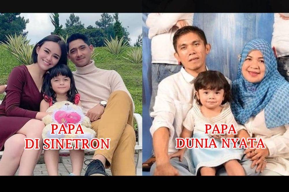 9 Potret Reyna dengan Para 'Papa' di Ikatan Cinta Vs di Dunia Nyata