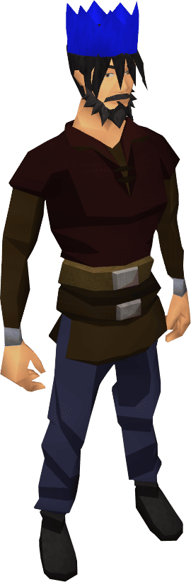 Topi pesta biru dari Runescape. runescape.fandom.com