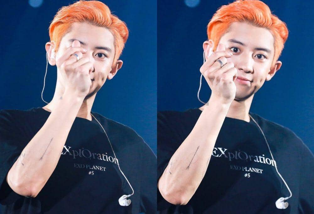 10 Potret Finger Heart Ala Chanyeol EXO yang Rayakan Debut 9 Tahun