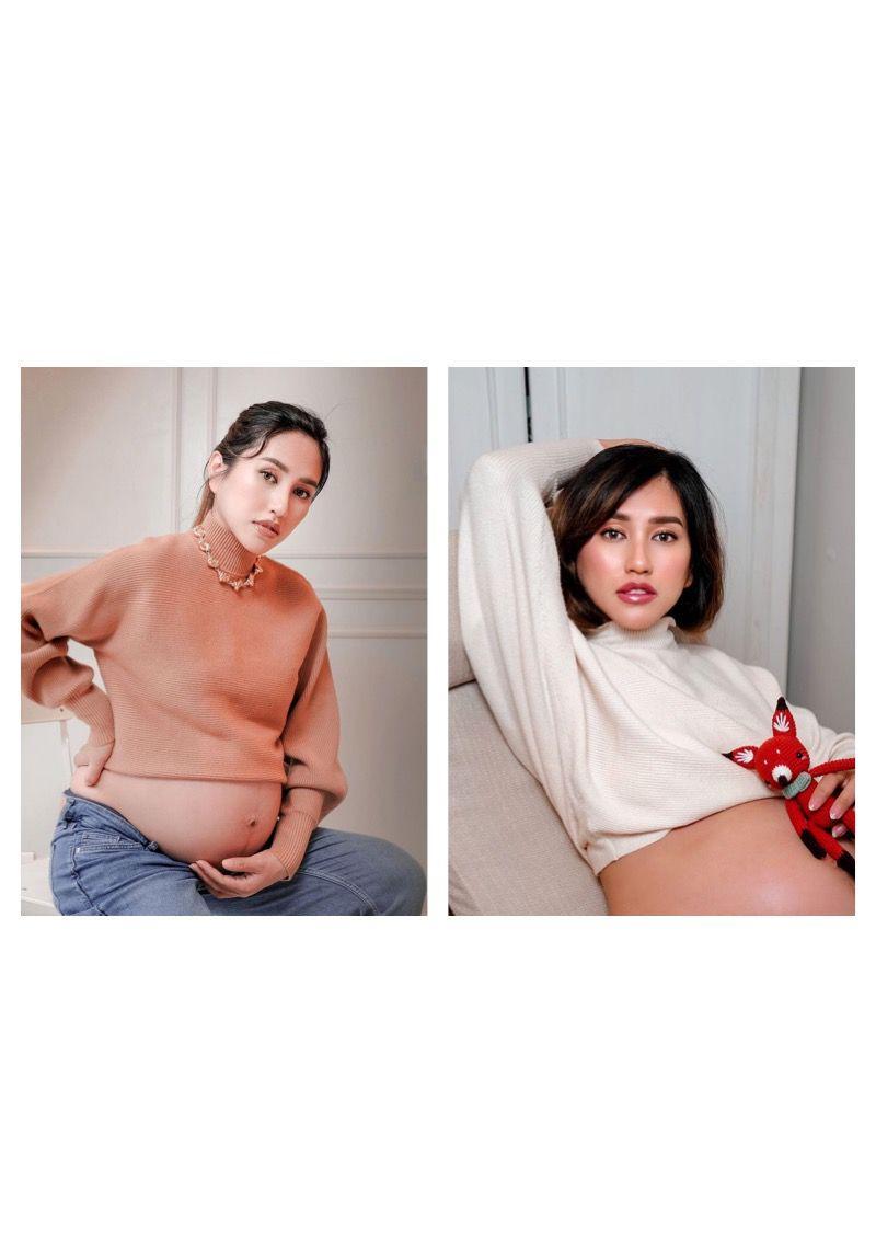 Hamil Tua, 10 Gaya Maternity Louise Anastasya Hamil Anak Pertama