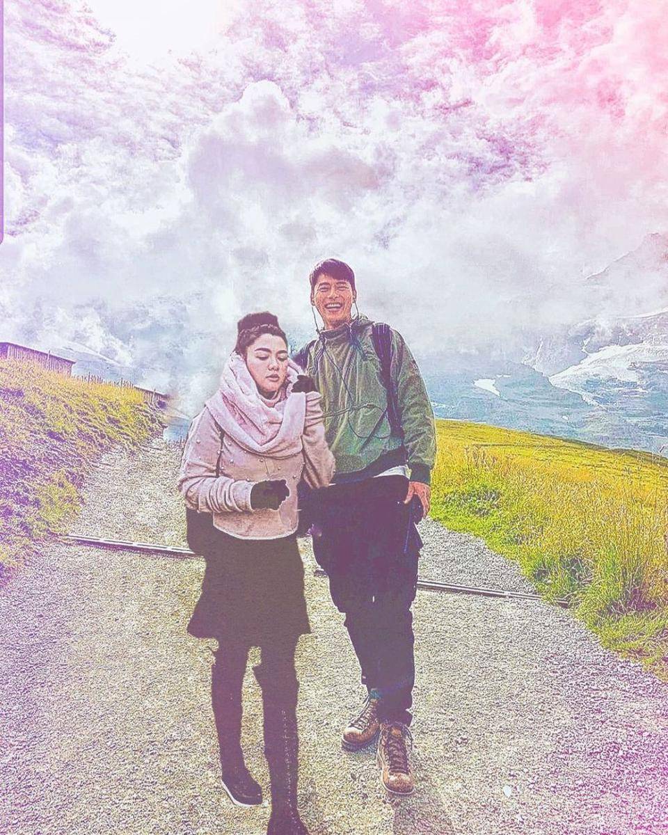 foto editan artis Indonesia jadi pasangan artis Korea (instagram.com/vickyshu)