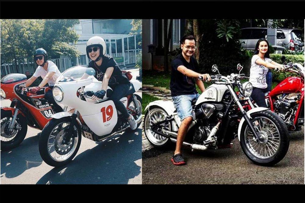 Suami Istri Hobi Moge, 9 Potret Omesh-Ayu Vs Faby-Revand Riding Bareng