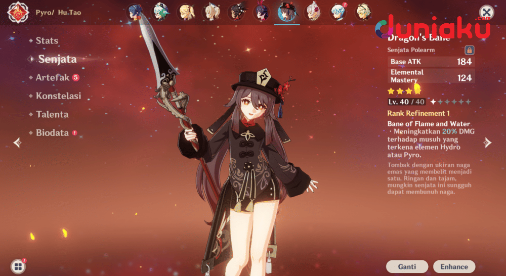 Tombak Hu Tao. duniaku.com/Adhitya Daniel