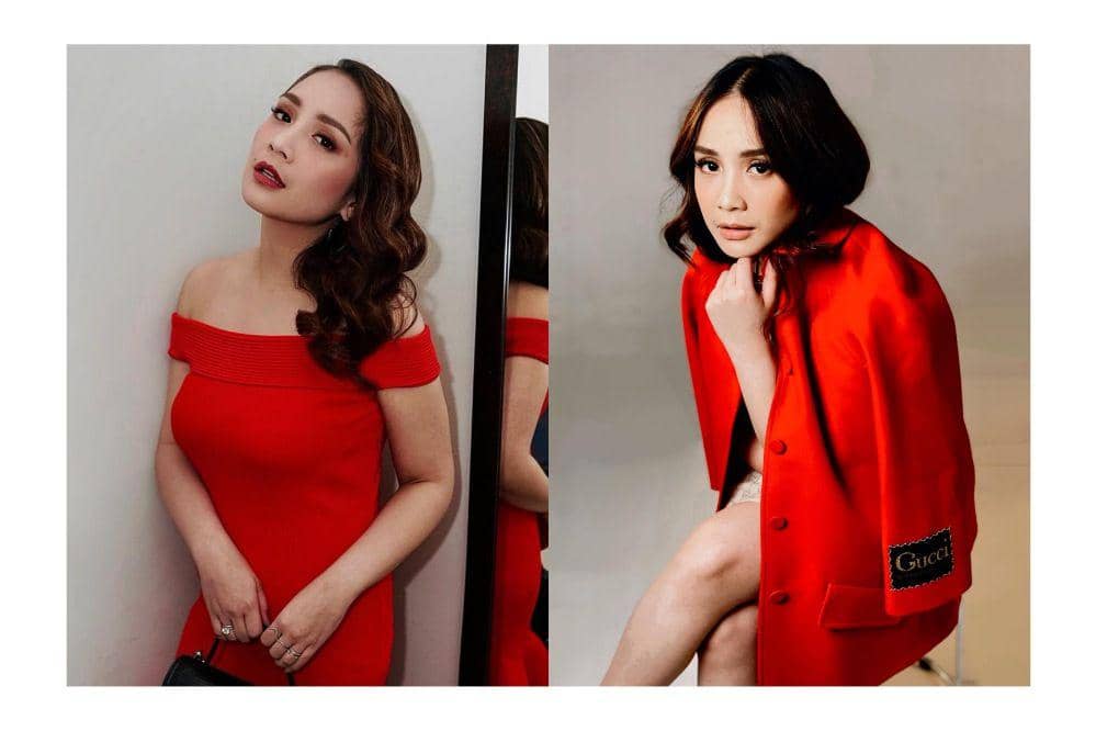 Sultan Abis, 9 Potret Nagita Slavina Pakai Busana Warna Merah Menyala