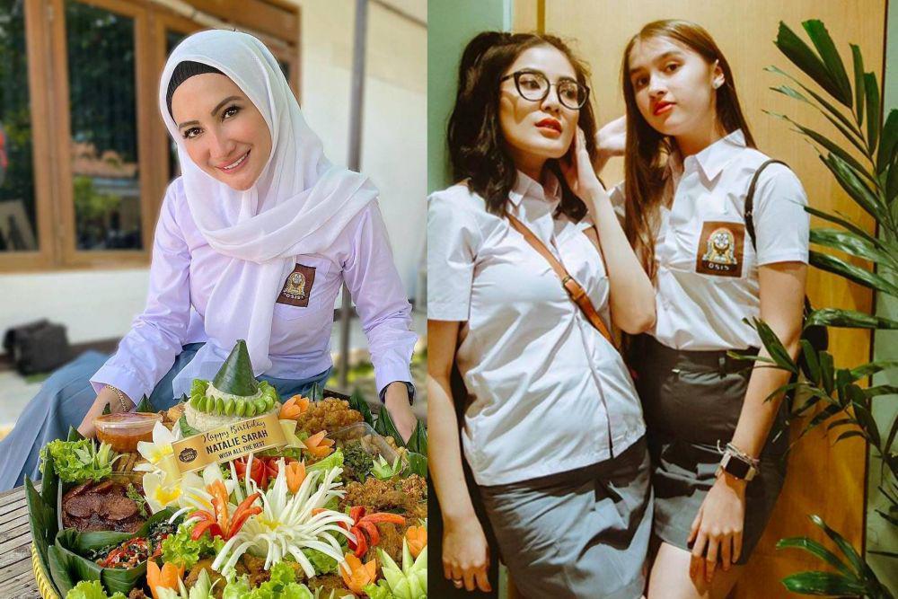 Usia 30 Lebih, 9 Pesona Nindy Ayunda Vs  Natalie Sarah Berseragam SMA