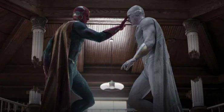 Vision ciptaan Wanda dan Vision Putih. (Dok. Marvel Studio/WandaVision)