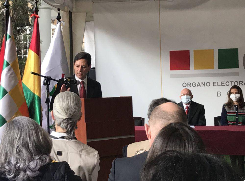 Presiden TSE Bolivia, Salvador Romero. twitter.com/ONUBolivia/