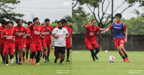 Sejumlah pemain PSM Makassar dalam sesi latihan di Lapangan Bosowa Sport Center Makassar, Minggu 7 Maret 2021. (Instagram.com/psmmakassar)
