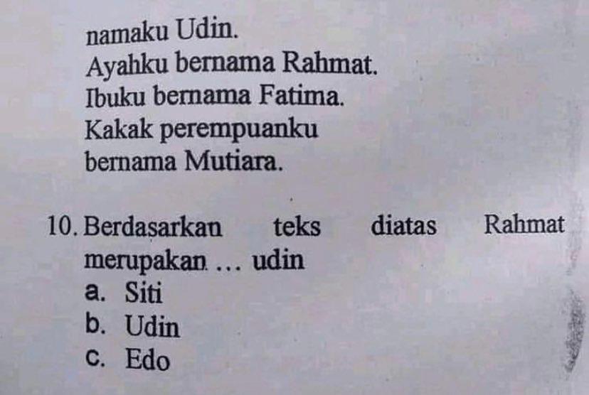 9 Soal Kocak Ini Bikin yang Baca Mikir Keras, Apa yang Salah?