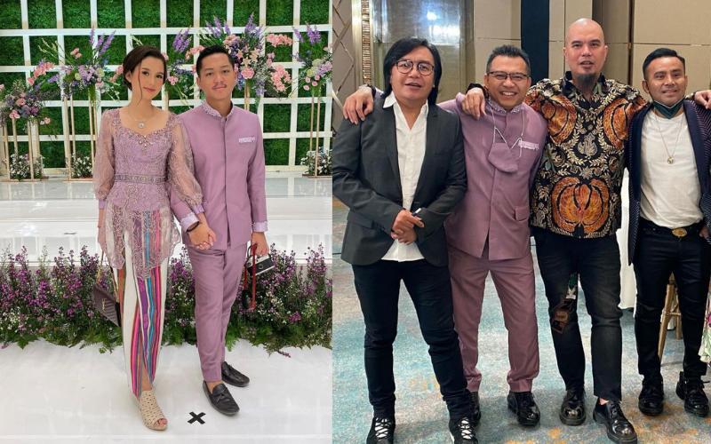 9 Gaya Keren Artis Pria dan Keluarga di Acara Lamaran Atta-Aurel
