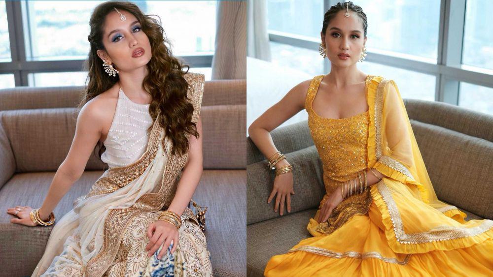 9 Pesona Cinta Laura dalam Balutan Busana India, Bikin Pangling!