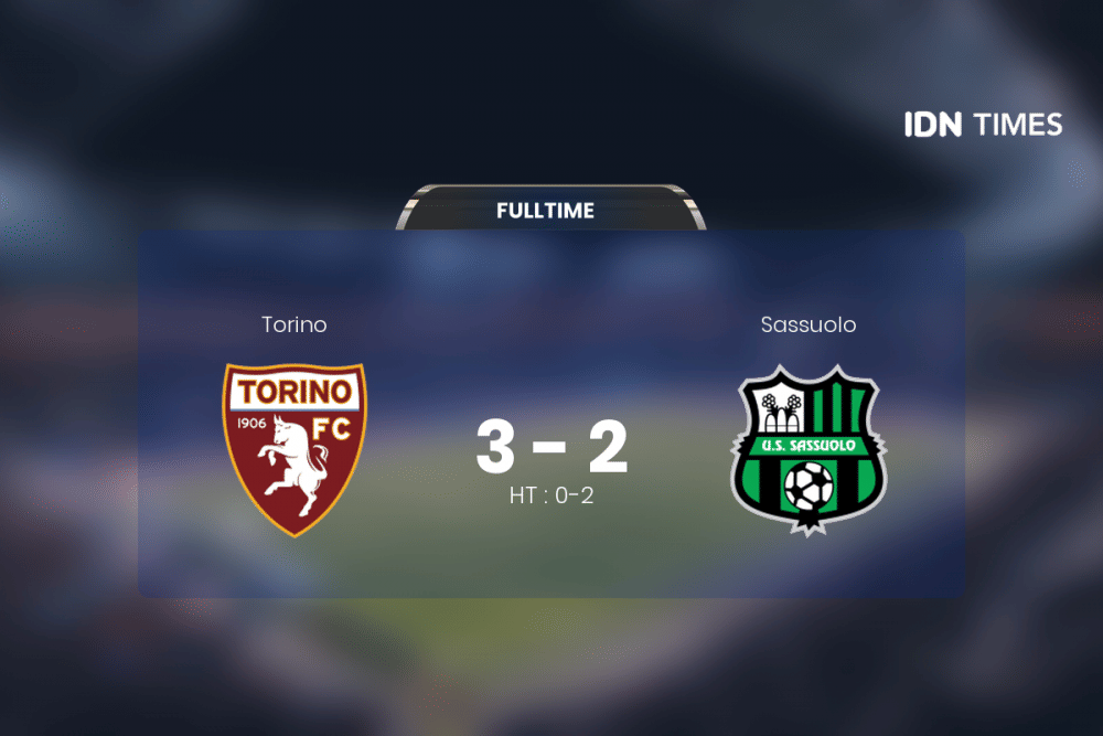 Secara Dramatis, Torino Akhirnya Tumbangkan Sassuolo 3-2