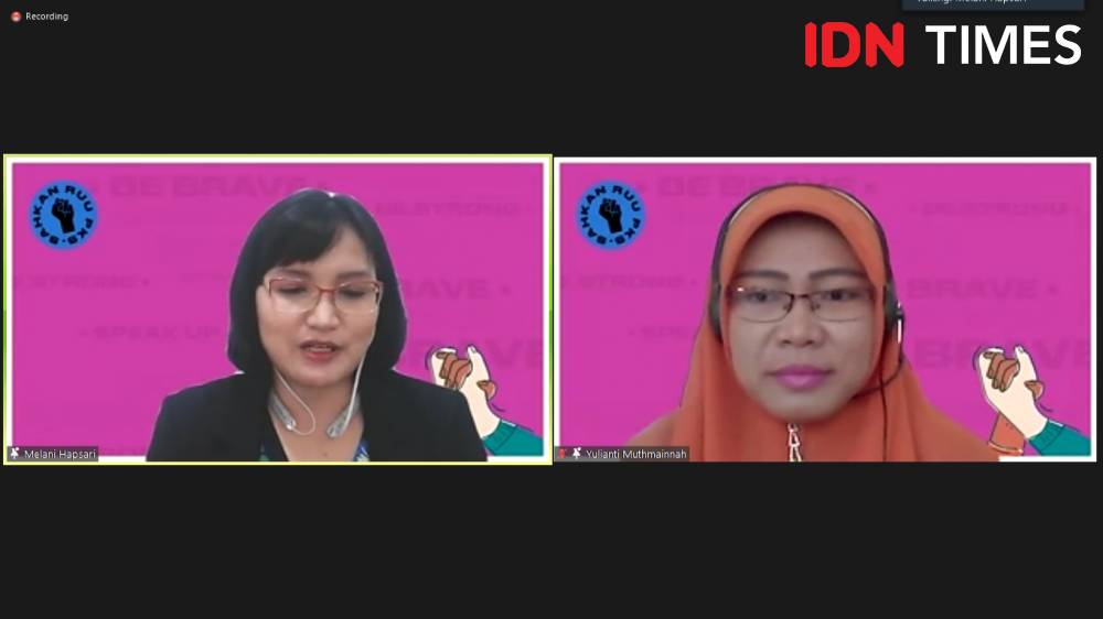 Journalis Workshop: Indonesia Darurat Kekerasan Seksual dan Pentingnya Pengesahan RUU PKS untuk Melindungi Warga Negara Indonesia Dari Kekerasan Seksual, The Body Shop®️ Indonesia: Semua Peduli, Semua Terlindungi Sahkan RUU PKS. 20 Maret 2021. IDN Times/M. Tarmizi Murdianto