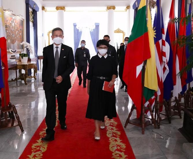 RI-Singapura Dorong Pertemuan Kepala Negara ASEAN Bahas Isu Myanmar