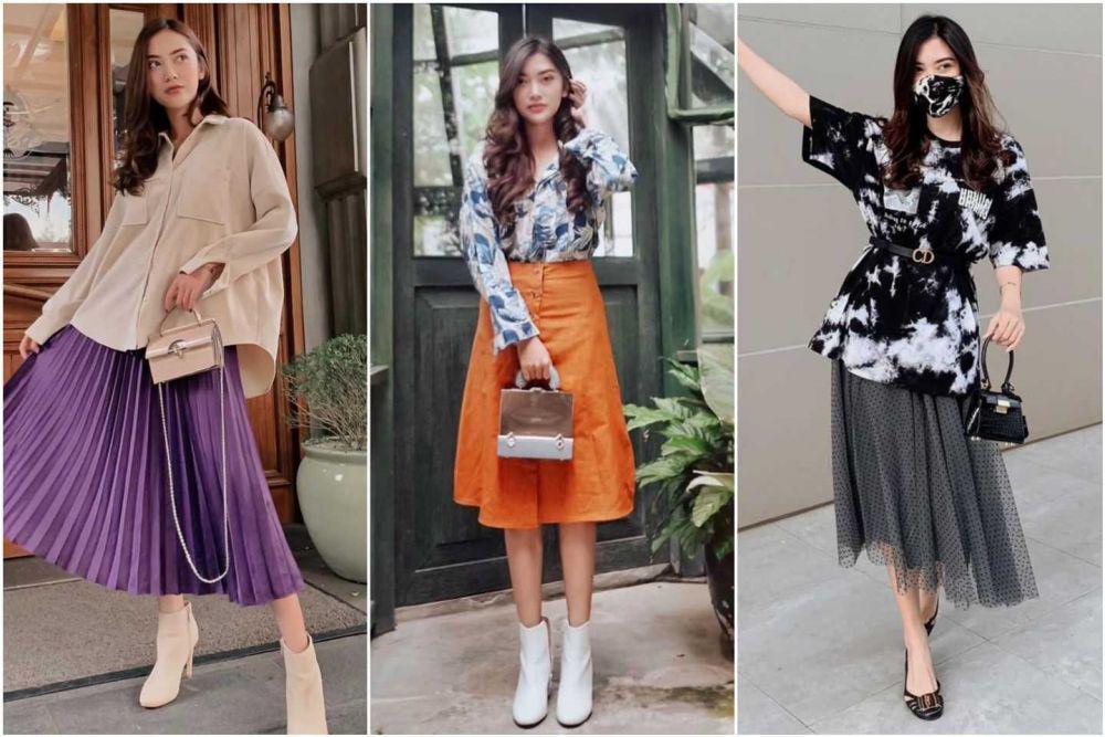10 Ide Mix and Match Rok ala Dindra Nashriyah, Fresh Sekaligus Cute!
