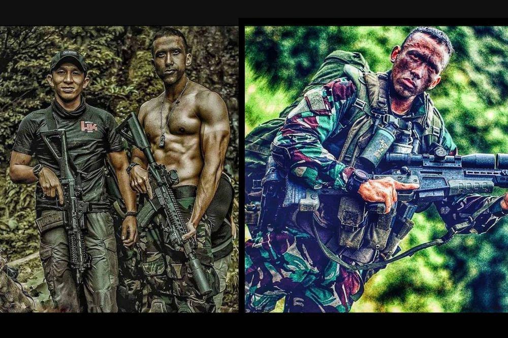 9 Potret Macho Maruli Tampubolon Berseragam TNI Senjata Lengkap