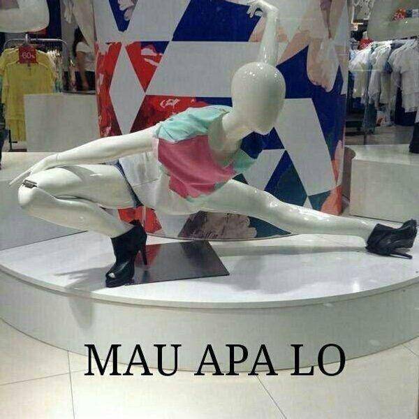 Maneken kocak. (twitter.com/PengaisRindu)