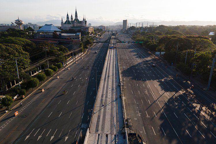 Suasana jalanan di Manila, Filipina saat lockdown. (twitter.com/sunstaronline)