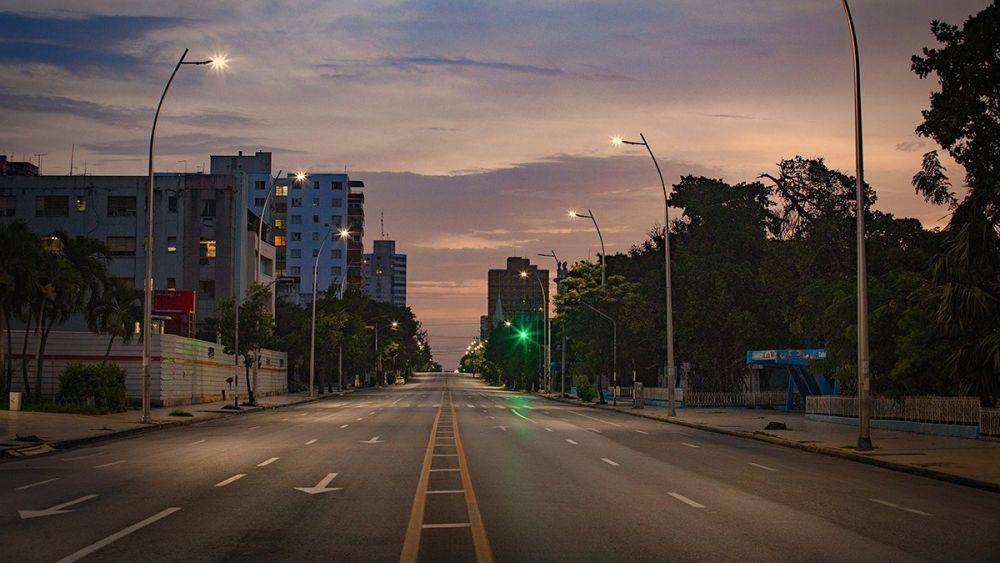 Suasana jalanan kota Havana saat lockdown. (twitter.com/DiazCanelB)
