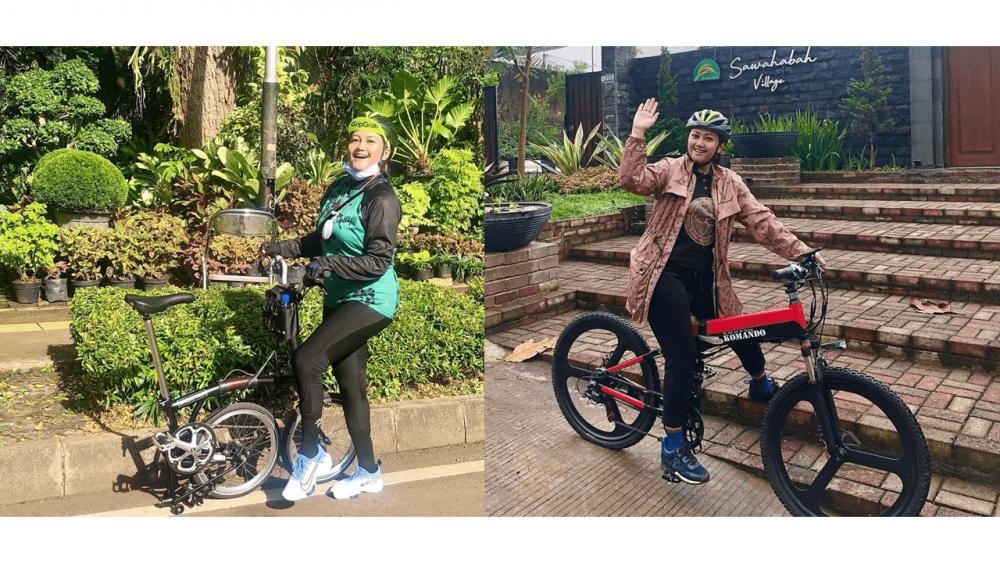 Kian Bugar dan Awet Muda, Intip 10 Potret Bella Saphira Saat Bersepeda