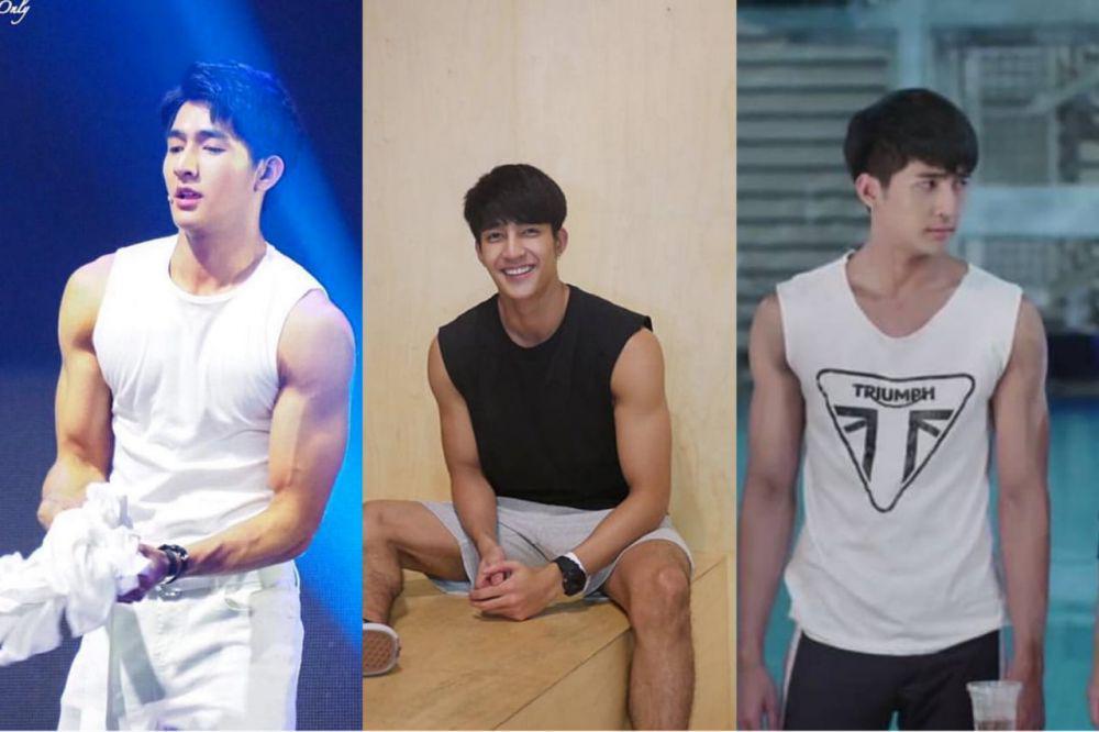 9 Ide Outfit dengan Sleeveless Shirt ala Earth Pirapat, Stunning Abis!