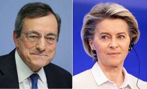 Perdana Menteri Italia, Mario Draghi, dan Presiden Komisi Eropa, Ursula von der Leyen. (Instagram.com/mariodraghi_presidente)