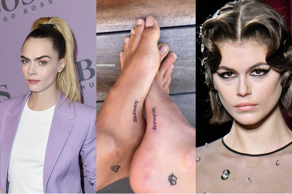 Punya Tato Kembar, 10 Adu Pesona Cara Delevingne dan Kaia Gerber