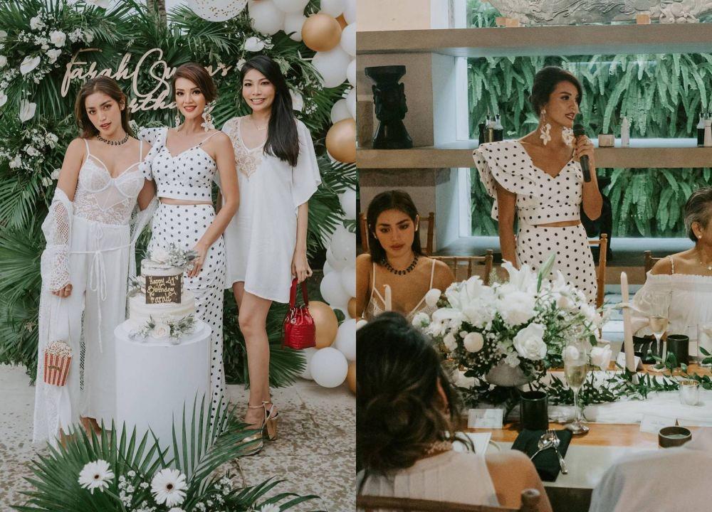 Pakai Outfit Serba Putih, 10 Momen Perayaan Ultah ke-41 Farah Quinn