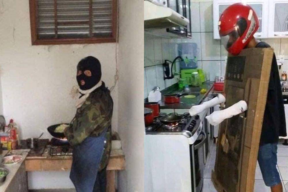 potret kocak memasak (facebook.com/Kementrian Humor Indonesia)