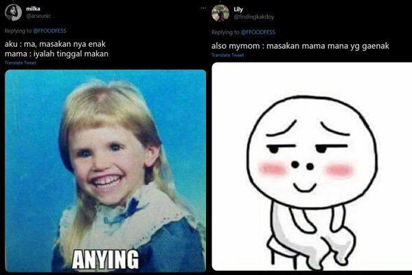10 Curhat Netizen Puji Masakan Emak Enak, Responsnya Bikin Ngakak