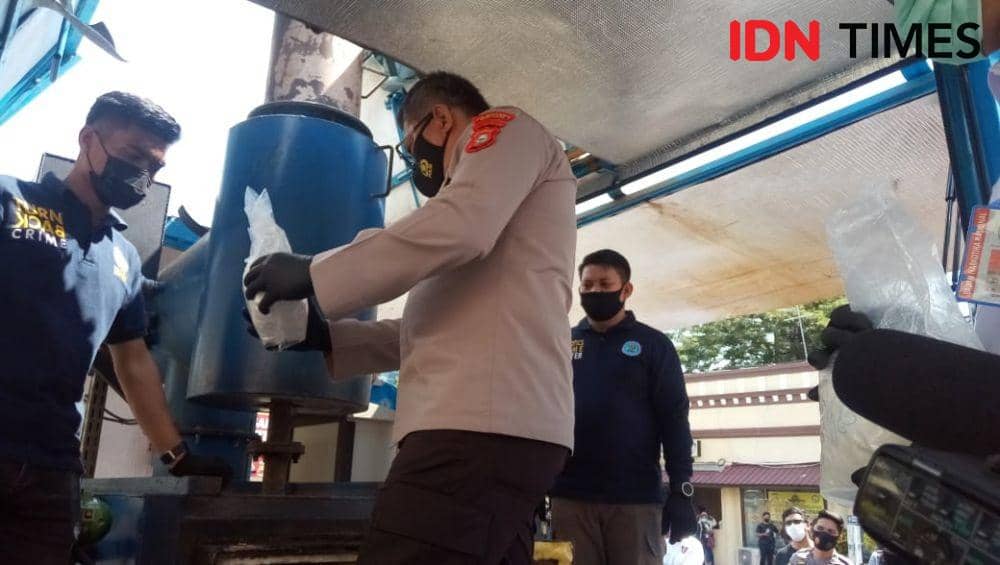 Pemusnahan barang bukti narkoba bergam jenis di Polrestabes Makassar. IDN Times/Sahrul Ramadan