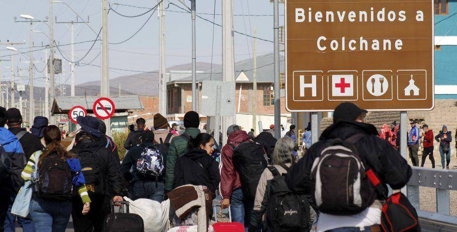 Imigran yang sampai di kota Colchane, Chile. (twitter.com/adnradiochile)
