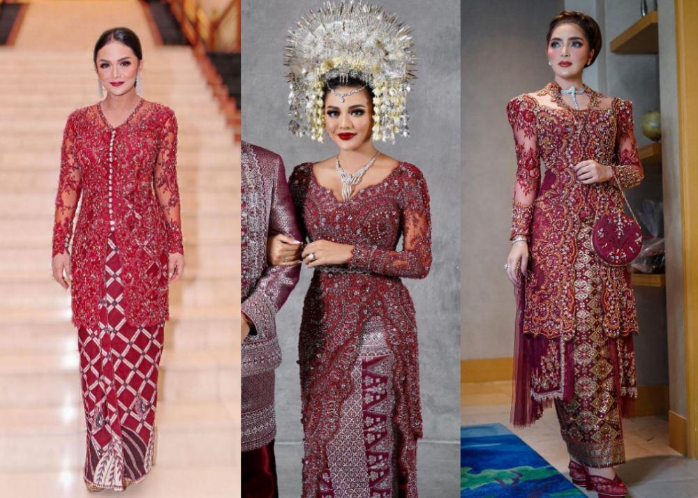 Anggun bak Bangsawan, 13 Potret Artis dalam Balutan Kebaya Merah