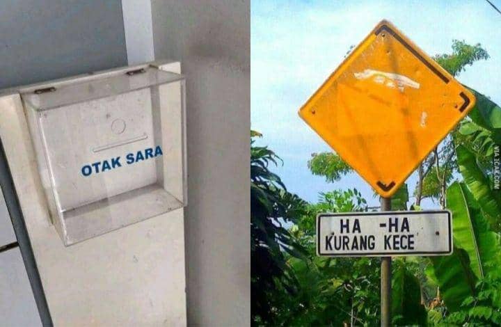 Gara-Gara Orang Iseng, 9 Tulisan Hilang di Plang Ini Bikin Ngakak