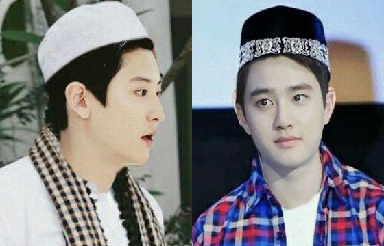 9 Editan Foto Member EXO Pergi Salat Tarawih, Lokal Banget