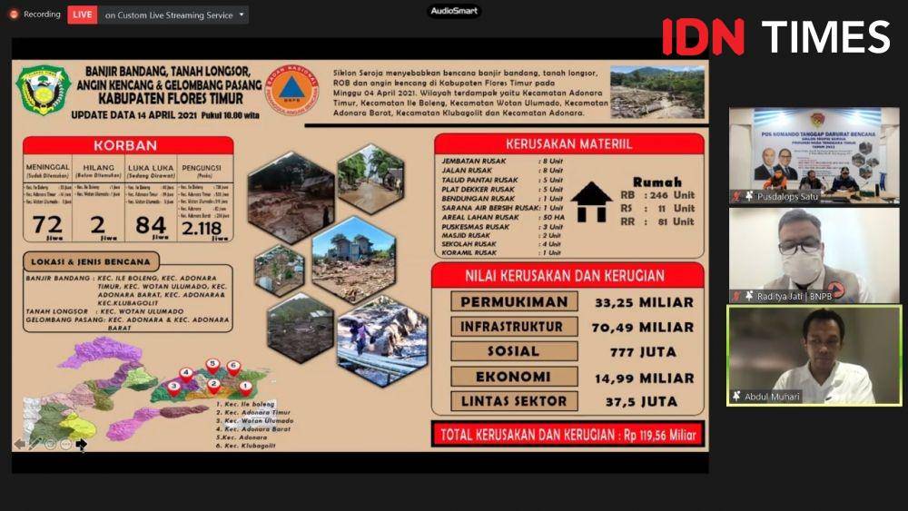 Konferensi Pers Penanganan Bencana di Wilayah Nusa Tenggara (IDN Times/Margith Juita Damanik)
