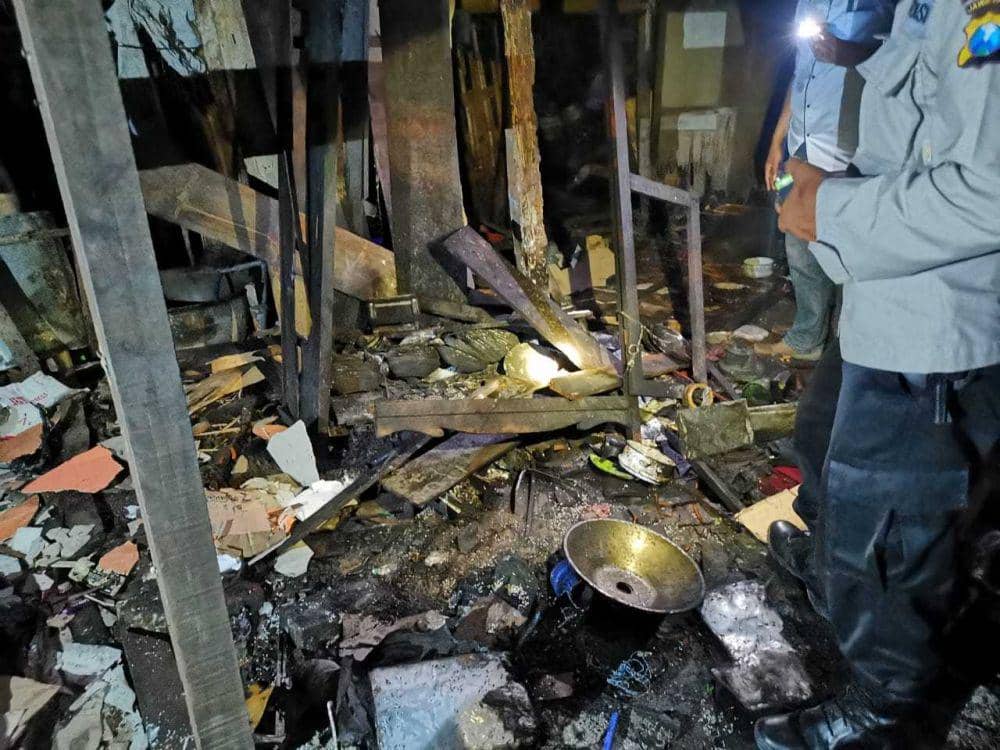 Polisi olah TKP ledakan diduga dari petasan. Istimewa