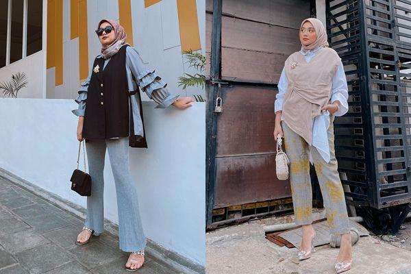 9 Gaya Kasual Selebgram Nabila Hatifa dengan Vest, Eye Catching Abis!