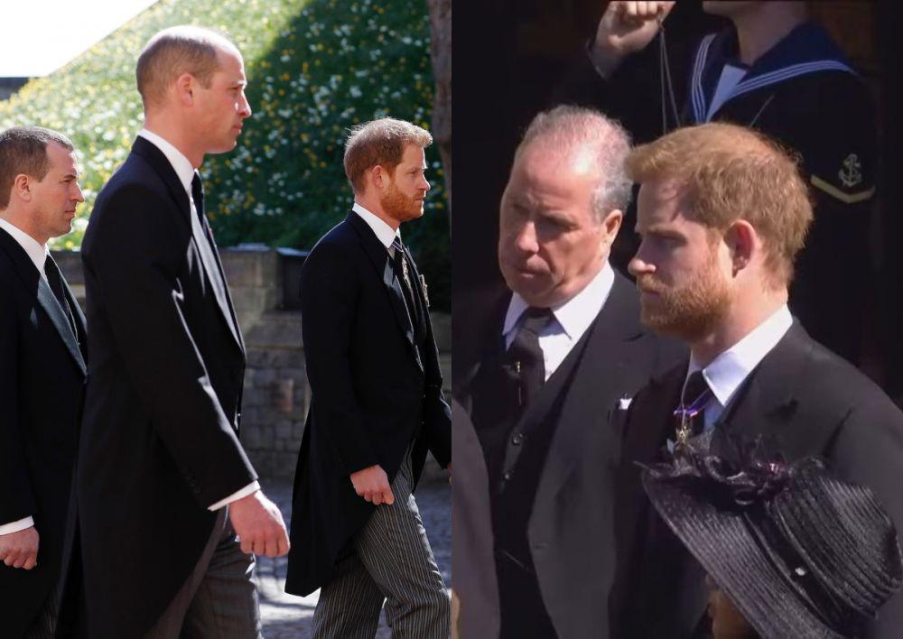 10 Potret Pangeran Harry dan William di Pemakaman Pangeran Philip