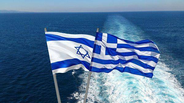 Bendera Israel dan Yunani. (Twitter.com/k_athanasi)