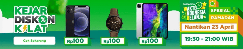 Kejar diskon mulai dari Rp100,- (Dok. Tokopedia)