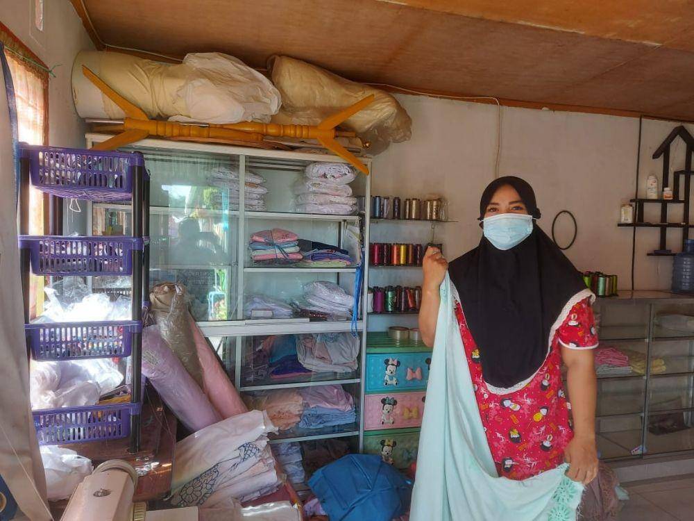 Usaha mukena bordir milik Rima Melati berhasil menembus pasar luar negeri. (Dok. BRI)